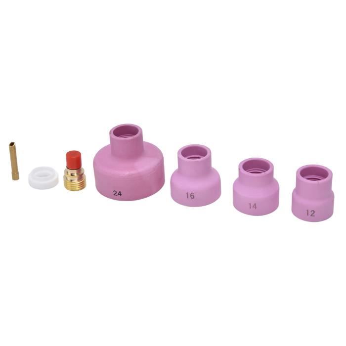 Lot De 10 Buses Céramiques Longues #7L Pour Torche TIG - Diamètre 11.0 Mm, Hauteur 35 Mm, Compatible Lincoln PTA, Miller Diamondback, Weldcraft WP