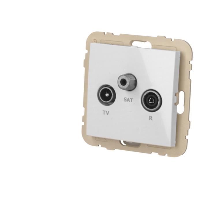 PRISE MURALE TV/SAT/FM + SOCLE ET PLASTRON (306269) TRIAX