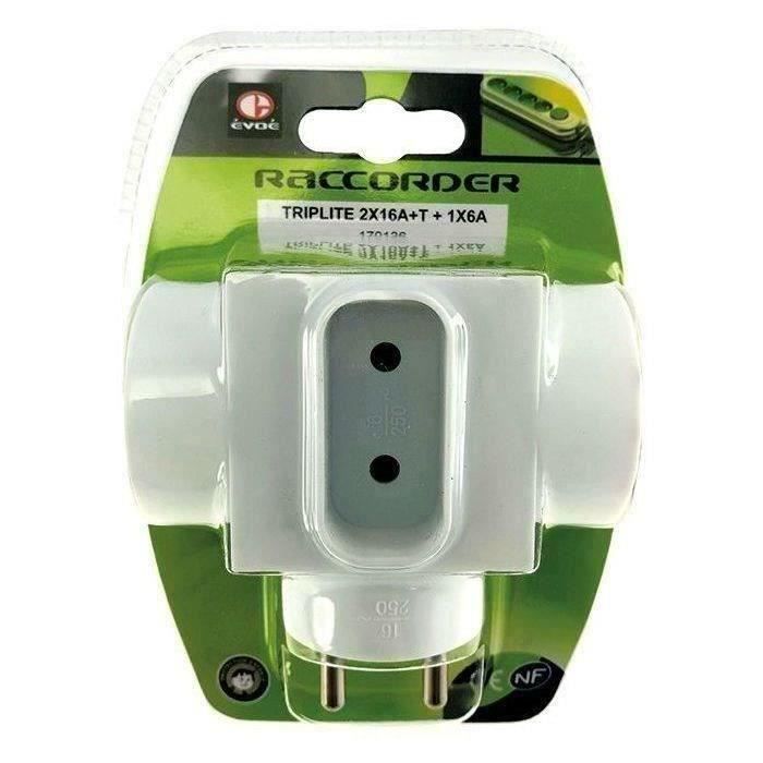 Triplite 2X10/16A + T/1x6A blanc