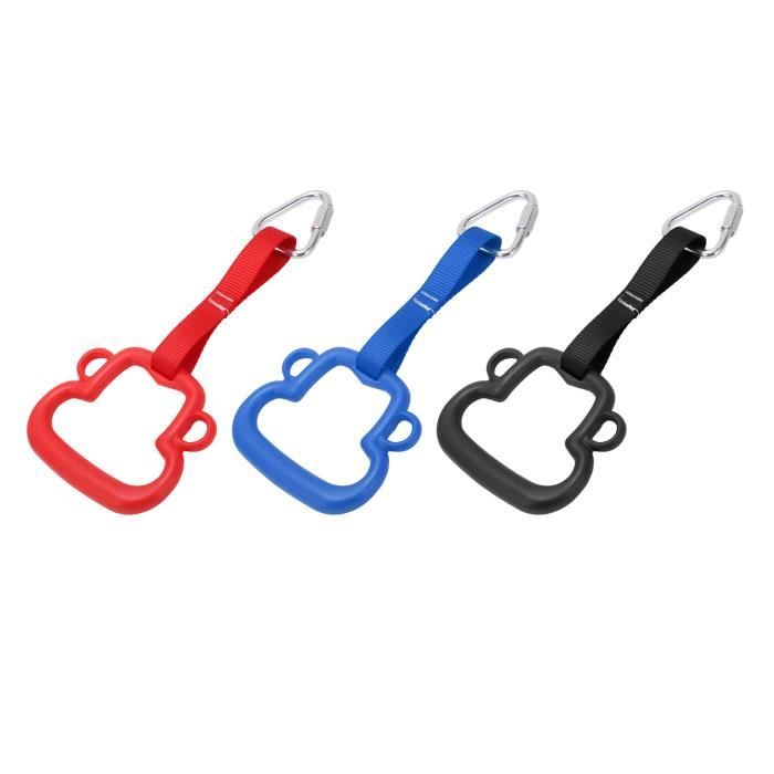 Lot De 4 Anneaux De Gymnastique Ruisy – Charge 120 Kg, Bleu, Pour Parcours Ninja Et Jeux Extérieurs