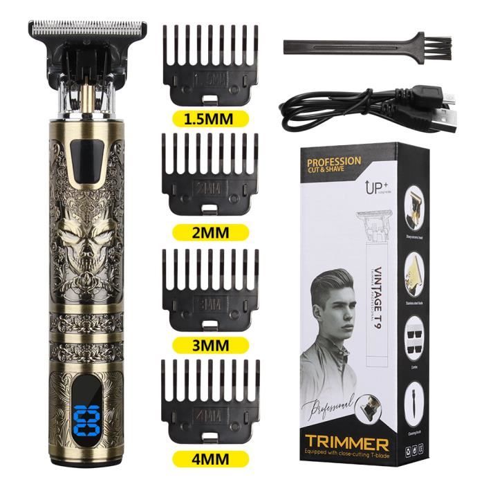 Tondeuse à cheveux pour hommes, tondeuse à barbe électrique professionnelle, écran LED, rechargeable