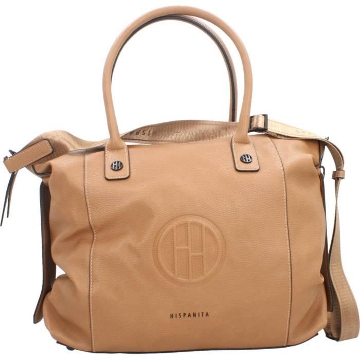 Sac à main - HISPANITAS - 128339 - Marron - Cuir - Doublure Textile - Fabriqué en Espagne Sac à main - HISPANITAS - 128339 - Marron - Cuir - Doublure Textile - Fabriqué en Espagne
