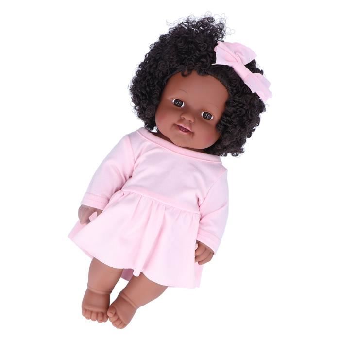 Poupée Reborn 51cm – Bébé Réaliste Afro-américain Peau Foncée