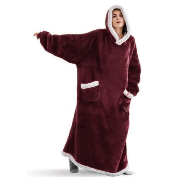 150CM Huggle Hoodie Couverture avec Manche Longue Lazy TV Pull à