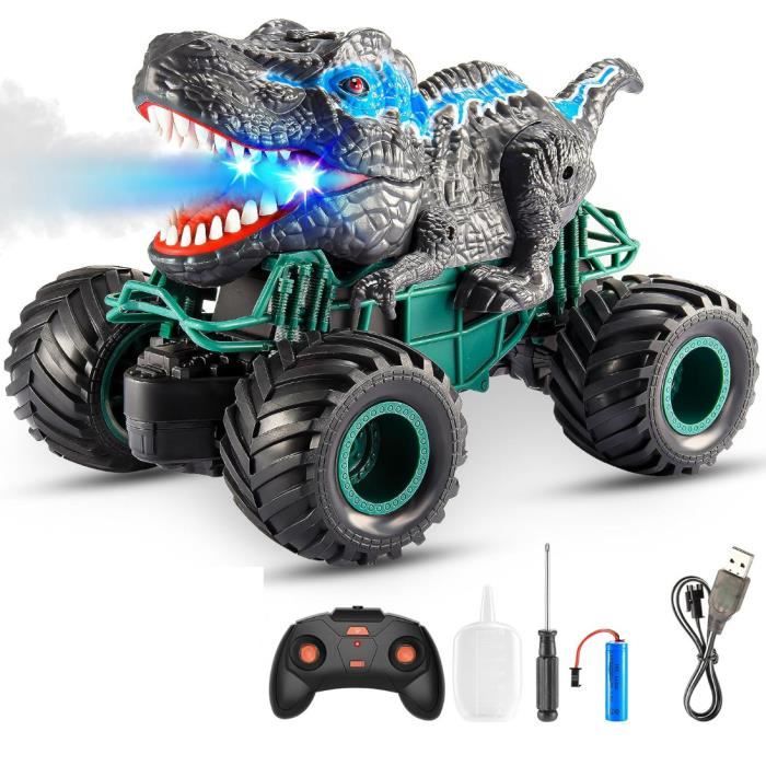 Voiture Télécommandée Enfant Tout Terrain Dinosaures Monster Truck Jouet  3-12 Ans Garons avec musique,lumières LED - Cdiscount Jeux - Jouets