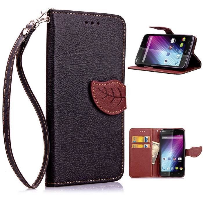 Étui Flip Wiko Sunny 2 II Plus - Porte-cartes, Stand, Protection Complète