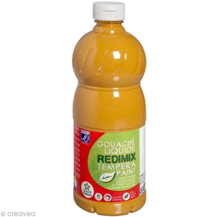Gouache liquide Lefranc Bouregois Redimix - 1L Ocre Jaune