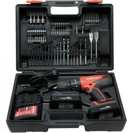 Perceuse visseuse a percussion 18 V Li Ion 1 1 Ah 13 mm kit d'accessoires Makita 4760