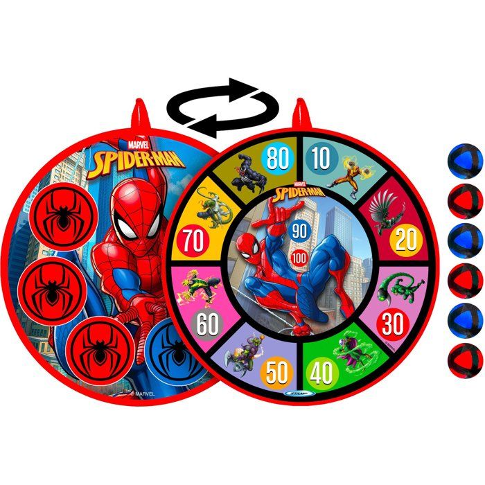 Cible de fléchettes et balles Marvel Spider Man 36 cm 6 balles - vue 5
