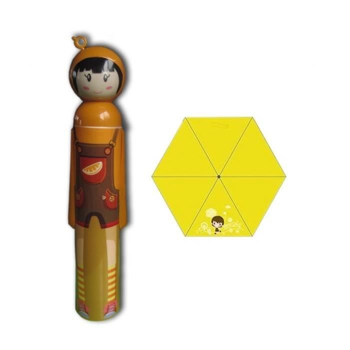Le Monde du Parapluie 88 cm Parapluie Canne 16 Baleines avec Ouverture Automatique et Anti UV Orange