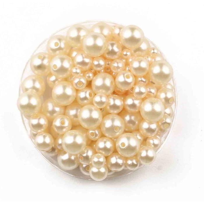 Perles acryliques nacrées rondes 0,4 à 1 cm x 175 pcs - MegaCrea {couleur}