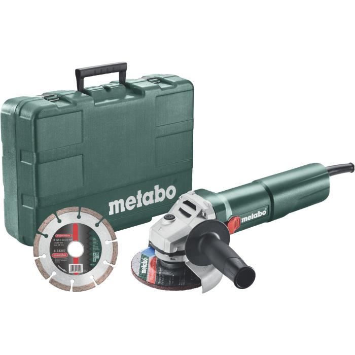 Metabo Meuleuse 125 Mm W 1100 125 Set Coffret Diamond Cutting Disc Achat Vente Meuleuse Meuleuse 125 Mm W 1100 125 Set Cdiscount