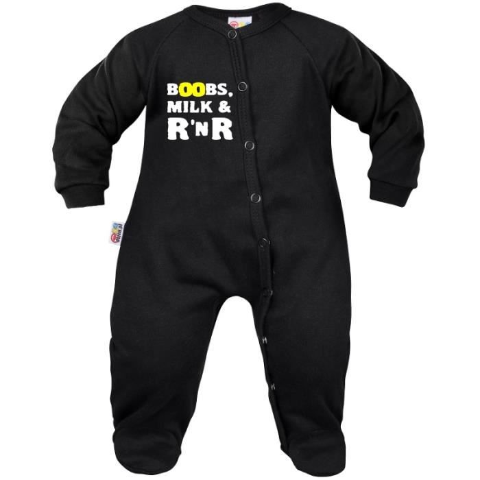 Pyjama Bebe Rock Boobs Milk Rock N Roll Noir Cdiscount Pret A Porter