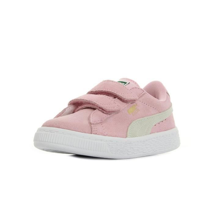Puma suede 2025 rose blanc