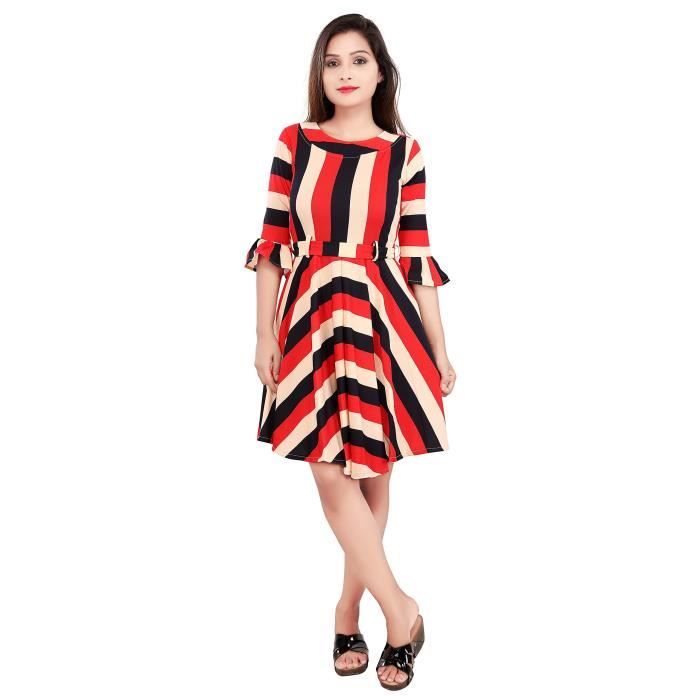 robe courte en tissu