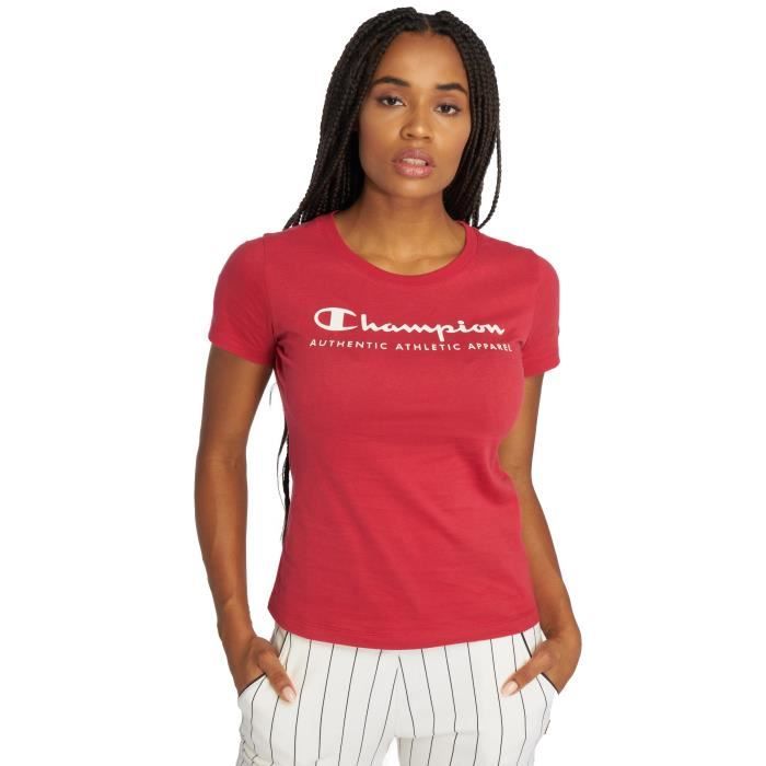 t shirt champion rouge femme