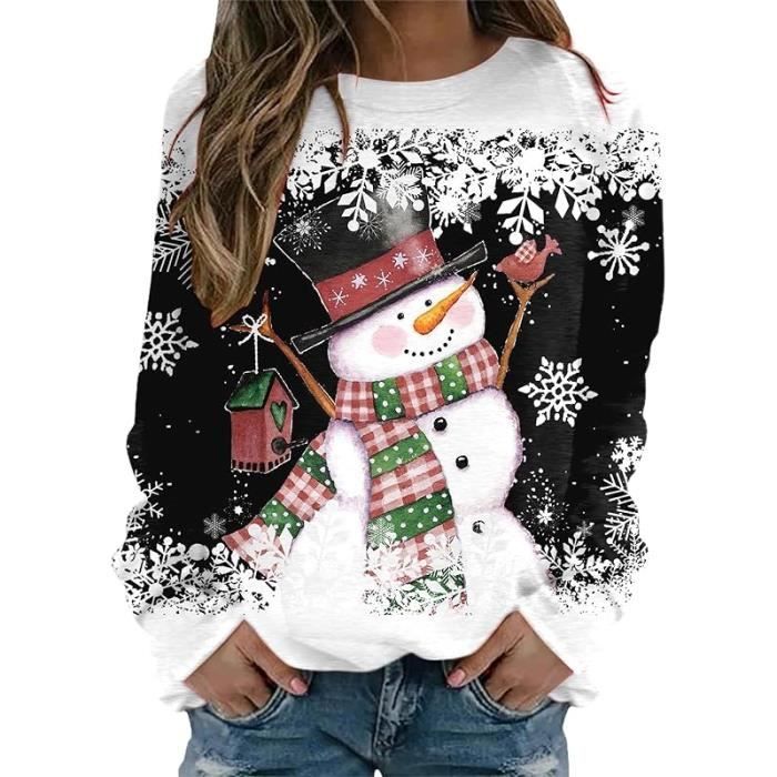 Errcom Pull Noel Rigolo Femme Hiver, Drole Pull Moche, Famille Assortis