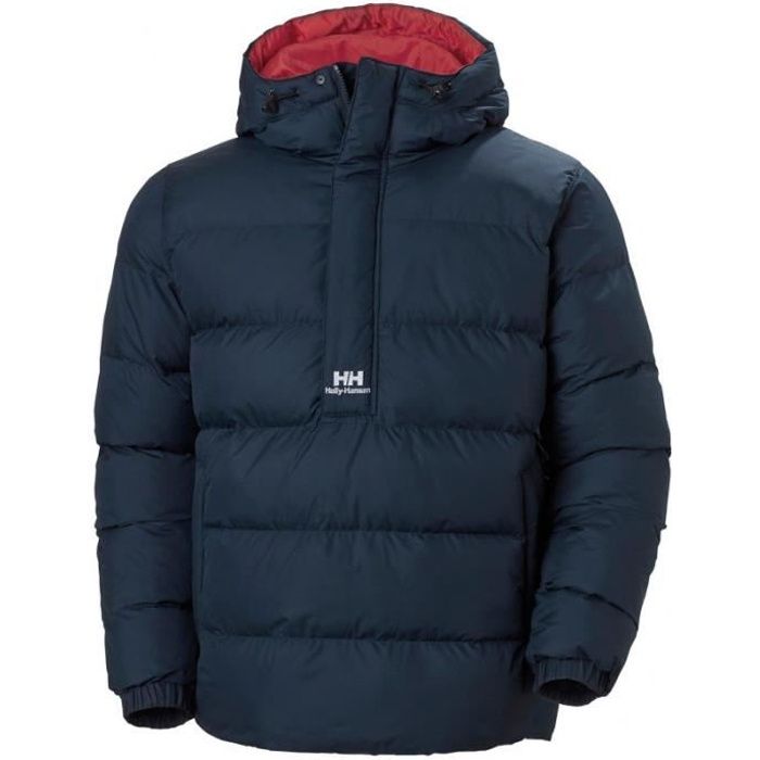 Veste Helly Hansen Vintage Homme – Anorak Demi-zip Bleu Décontracté Taille M