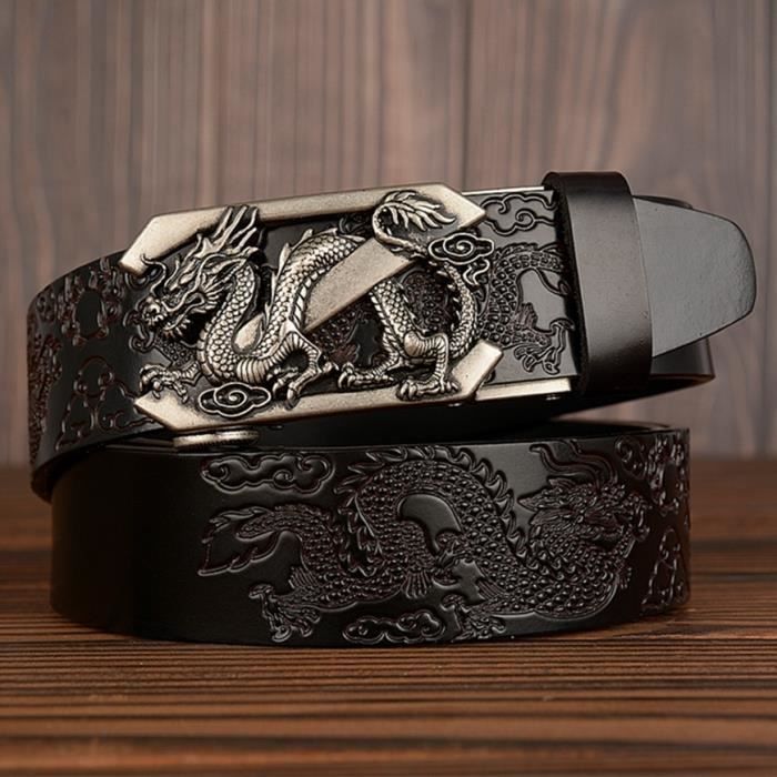 Boucle De Ceinture à Cliquet 40 Mm Pour Homme - Mécanisme Automatique, Réglage Facile - Pour Sangle Cuir 35 Mm