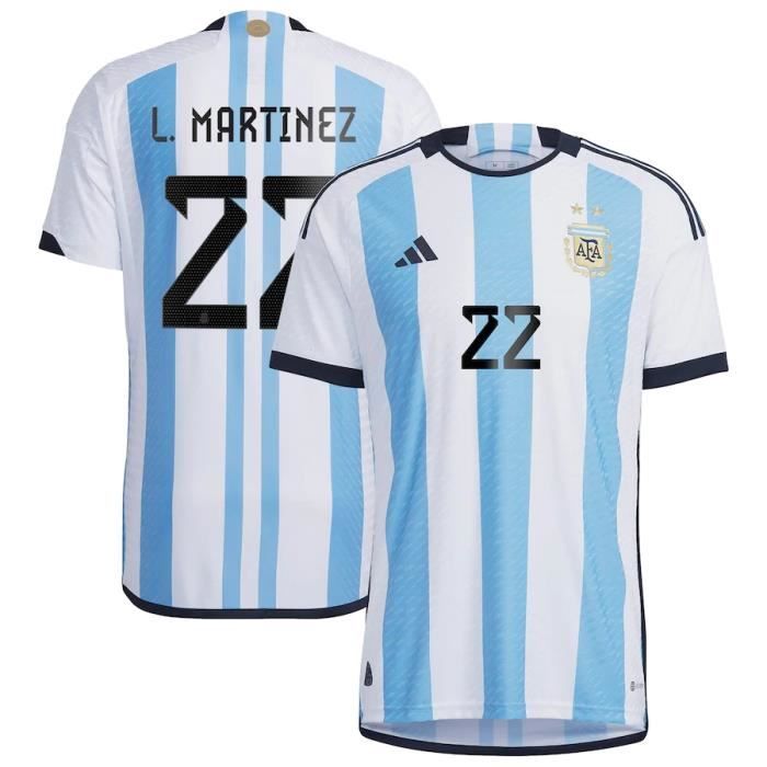 Maillot Authentique Argentine Domicile Coupe du Monde 22 Lautaro Martinez 2022 2023 Nouveau Maillot Authentique Argentine Domicile Coupe du Monde 22 Lautaro Martinez 2022 2023 Nouveau