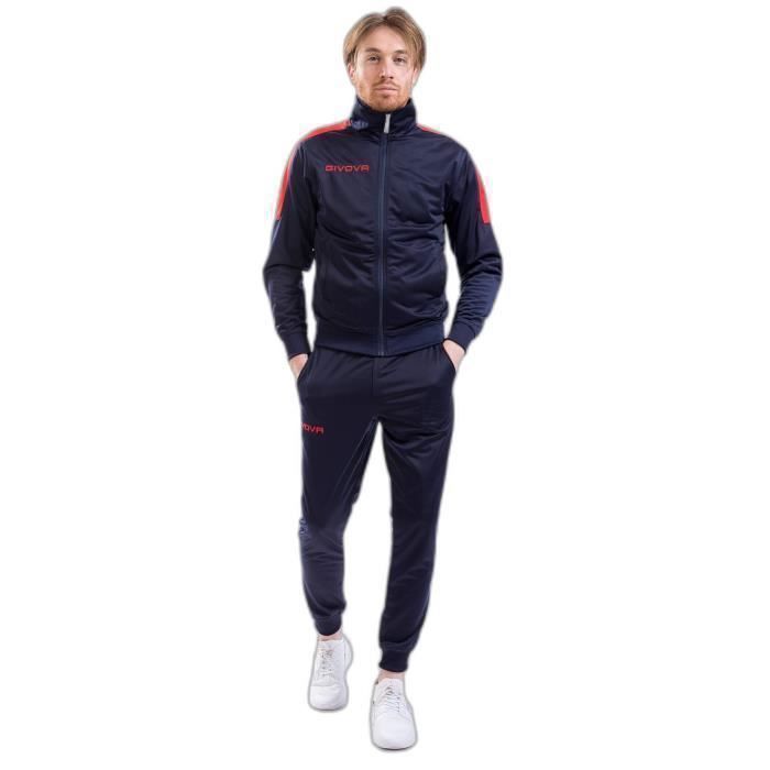 Survêtement fille - GIVOVA - Revolution - Bleu - Veste zippée - Taille élastique réglable Survêtement fille - GIVOVA - Revolution - Bleu - Veste zippée - Taille élastique réglable