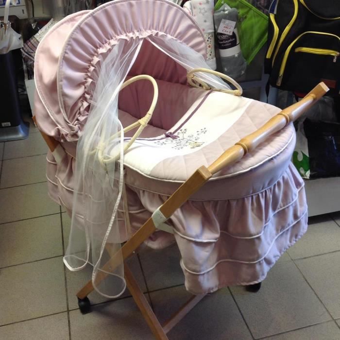 Couffin Berceau Sur Pieds Rose Panda Cdiscount Pret A Porter