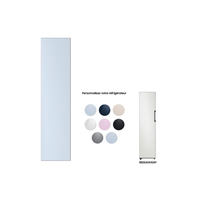 Façade Réfrigérateur et Congélateur Samsung 1 PORTE 45cm Cotta Skyblue RA M17DAACSGG BESPOKE - vue 2