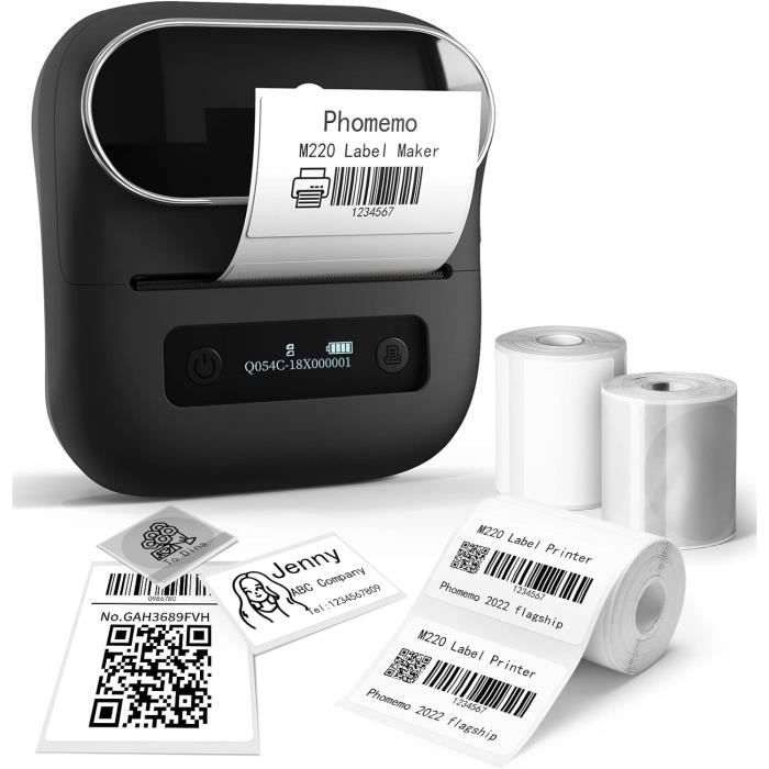 Imprimante Étiquettes Phomemo M220 Bluetooth Portable - Thermique Sans Encre Pour Bureau Et Petites Entreprises