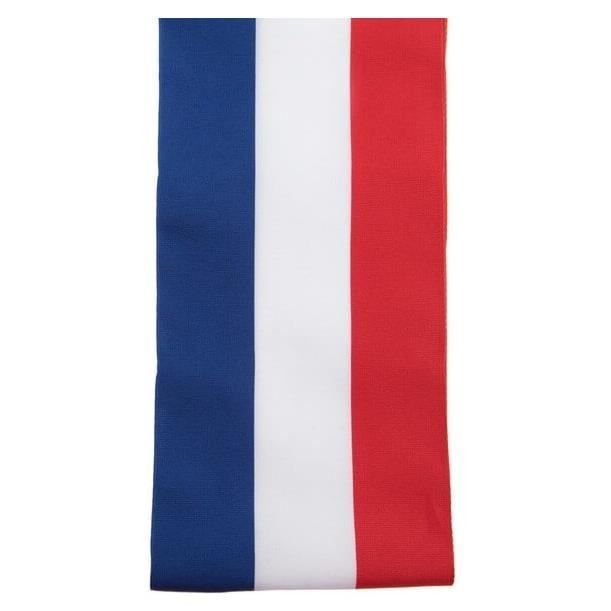 Chemin de table français bleu, blanc et rouge 8cm x 2m (x1) R/4058