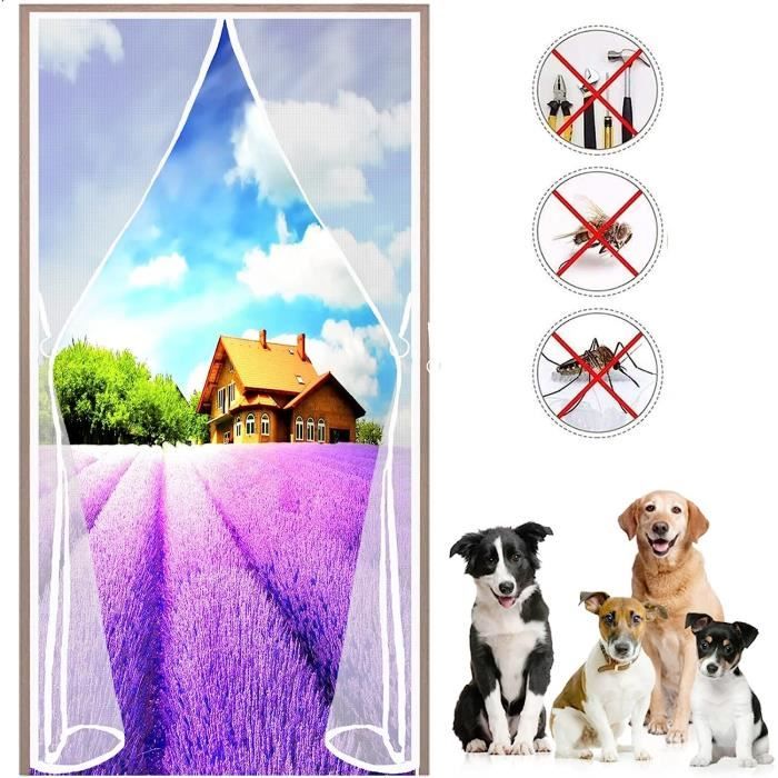 Fenetre Aimantée Magnetique 100 X 210cm Rideaux Toile Insect Ecran