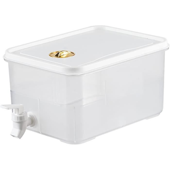 Contenant d'Eau Portable Porte-Bouteille d'Eau avec Robinet 2 Gallons Eau de Camping Couvercle Sans Trou