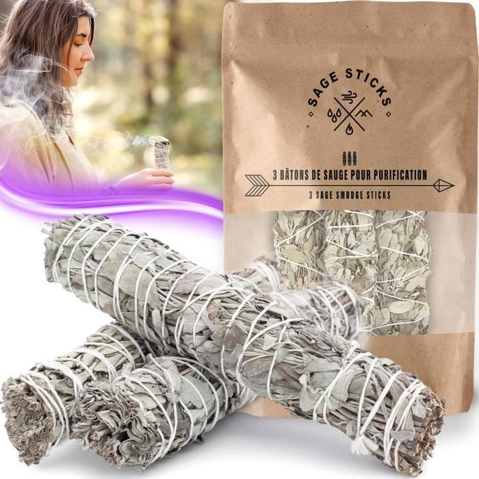 Bâtonnets D'encens Sauge Blanche Satya - 2 Paquets De 100g (Entre