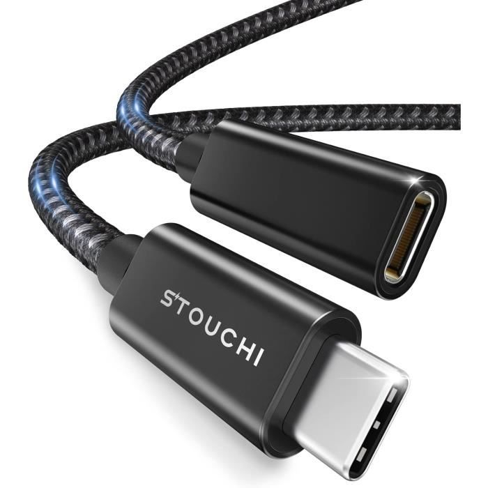 Adaptateur USB-C Femelle Noir - Transfert Rapide USB 3.0 - Universel