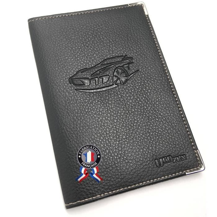 Roydoa Porte-cartes portable en cuir véritable pour clés de voiture 