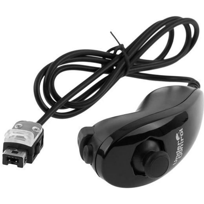Manette de jeu - UNDER CONTROL - Nunchuk - Filaire - Compatible Wii/Wii U - Design ergonomique