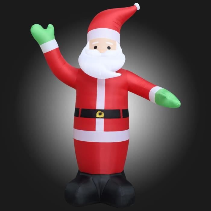 Père Noël Gonflable LED 8FT (240 Cm) - Décoration De Noël Pour Jardin, Pelouse, Intérieur