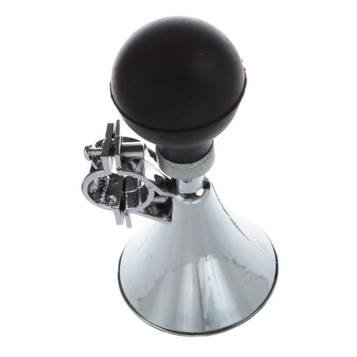 VGEBY Cloche de corne de sirène rétro Sonnette de Vélo, Klaxon à Air Universel pour Vélo sport attache-rapide Argent