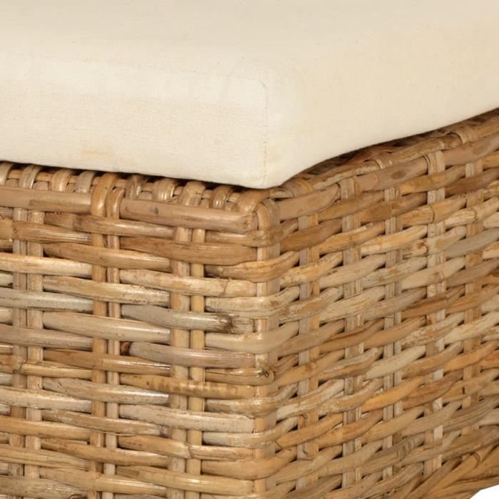 FAS Chaises de salle à manger 2 pcs Rotin Kubu Bois de manguier
