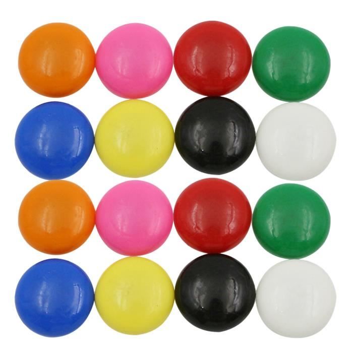 diamètre: 32 mm 30er Pack couleurs assorties Lot daimants ronds colorés pour tableau blanc et réfrigérateur