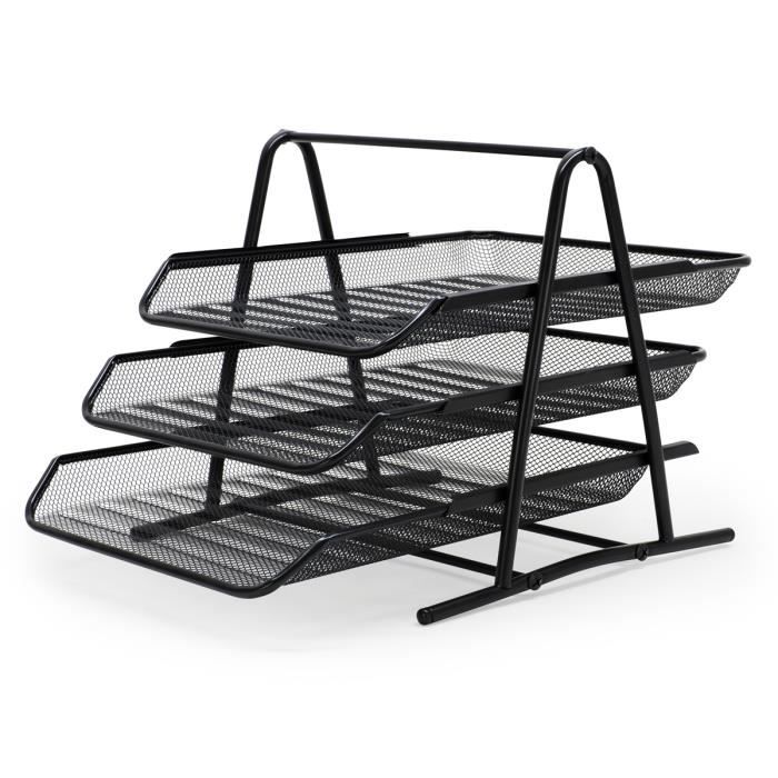 CEP Lot De 3 Corbeilles à Courrier Pro Maxi Hauteur 11,5 Cm - Cristal Transparent