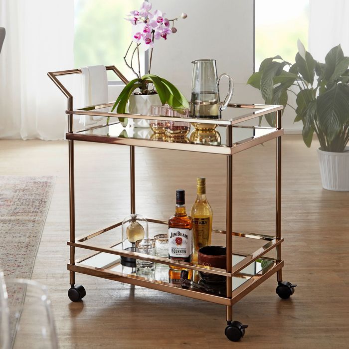 Meuble bar - Wohnling - Or - 65 5 x 84 x 45 cm - Retro