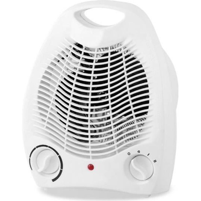 Radiateur d'appoint,Mini ventilateur chauffant électrique à double  usage,panneau de Surface pour bureau et maison- White[E6656]