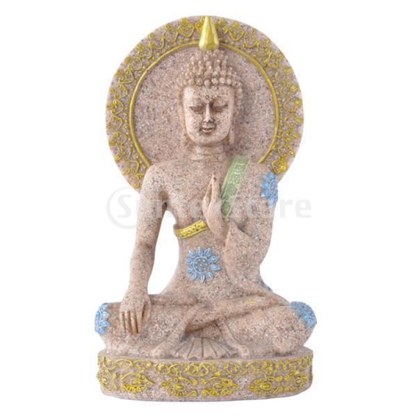 Statue De Bouddha En Méditation Tomotato - Figurine Zen En Grès Et Résine De 11 Cm, Pour Décoration Maison Et Bureau