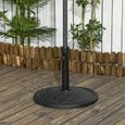 Support pour parasol - OUTSUNNY - Base de parasol de jardin - Ø 46 cm - Noir-1
