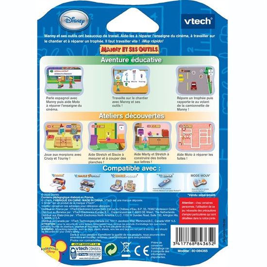 Gioco Vtech V.Smile Manny Et Ses Outils Per Console Vtech V.Smile, Nuovo Sigillato