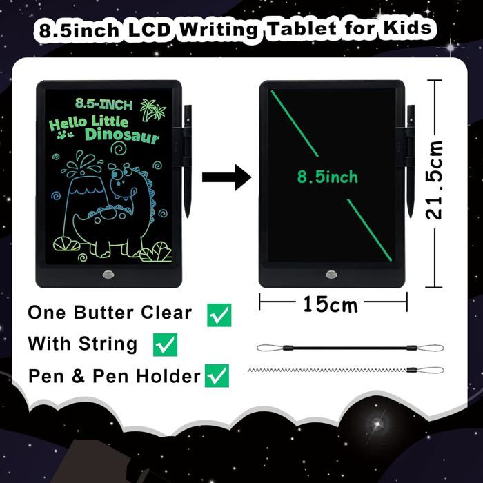 ACROPAQ Tablette Dessin Enfant 10 pouces- Ardoise Magique Ecran couleur LCD- tablette LCD-(Pile CR2025 incluse) Bleu - La Poste ACROPAQ Tablette Dessin Enfant 10 pouces- Ardoise Magique Ecran couleur LCD- tablette LCD-(Pile CR2025 incluse) Bleu - La Poste
