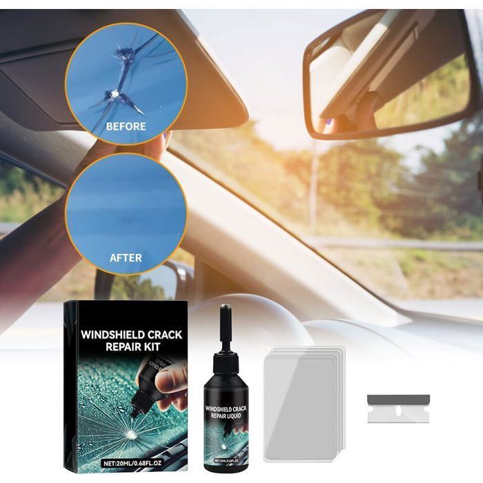 Kit Réparation Verre Pare-brise écran IPhone / Android - Adhésif Universel - Neuf