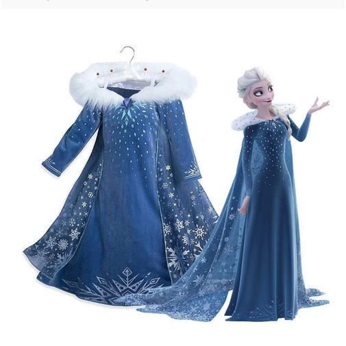 Robe de princesse reine des neiges Elsa tenue de fête Cosplay pour filles  robe de princesse Costume - Cdiscount Jeux - Jouets