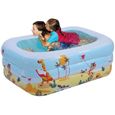 Grande piscine familiale gonflable rectangulaire pour enfants, adolescents, adultes, bleu - Pour intérieur, arrière-cour, ext-2
