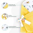Gigoteuse d'emmaillotage bébé couverture, Nid Réversible universelle pour Garçon et Fille poussette Safari–Minky Toffee-2